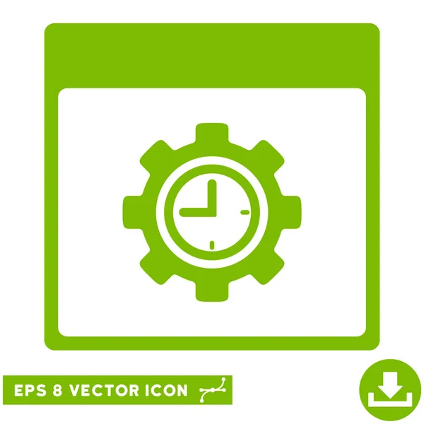 Uhr Konfiguration Gang Kalenderseite Vektor eps Symbol — Stockvektor
