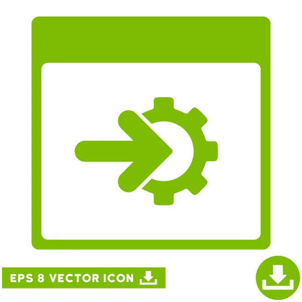 Cog Integración Calendario Página Vector Eps Icono — Vector de stock