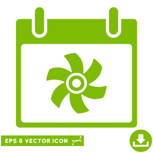 Ventilador Calendario Día Vector Eps icono — Vector de stock