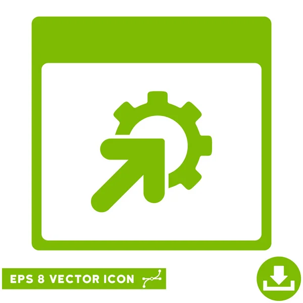 Fogaskerék integráció naptár oldal vektor Eps ikonra — Stock Vector