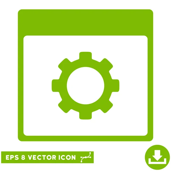 Opciones de engranaje Calendario Página Vector Eps Icono — Vector de stock