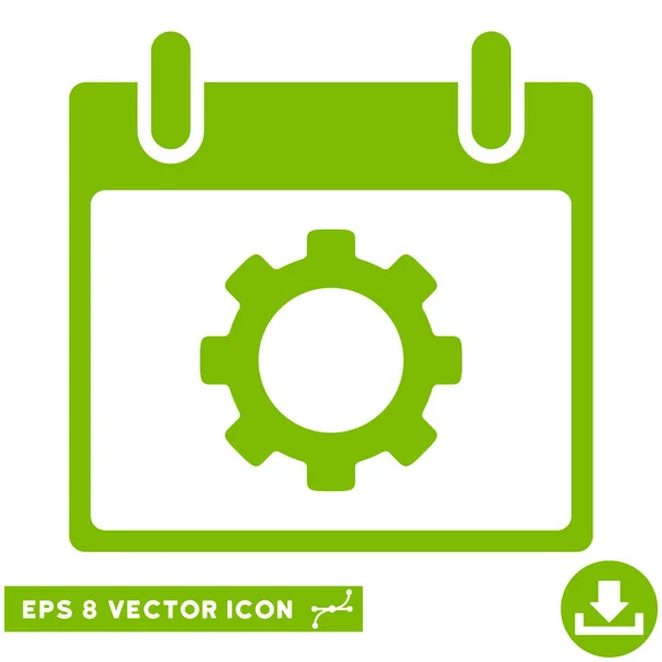 Options d'engrenage Calendrier Jour vectoriel Eps Icône — Image vectorielle