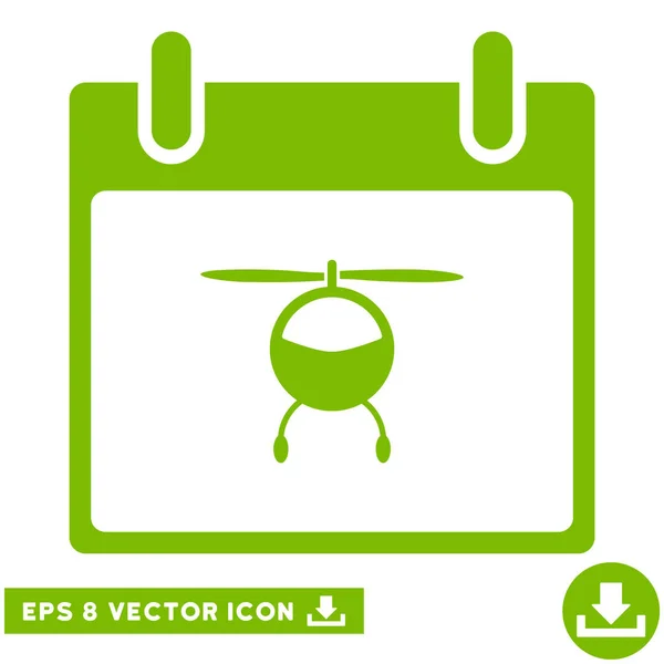 Hubschrauber Kalender Tag Vektor eps Symbol — Stockvektor