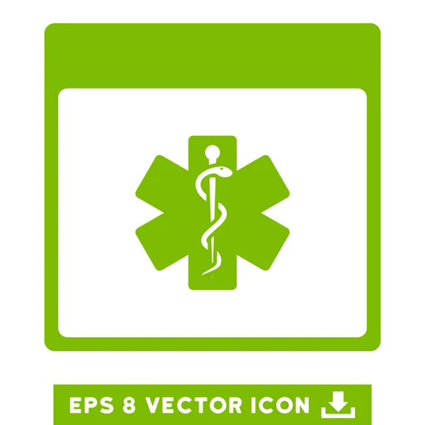 Vida médica Star Calendar Página Vector Eps icono — Vector de stock