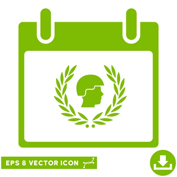 Soldat Lorbeerkranz Kalender Tag Vektor eps Symbol — Stockvektor