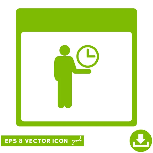 Time Manager Calendar Page Vector Eps Icon — Stock Vector