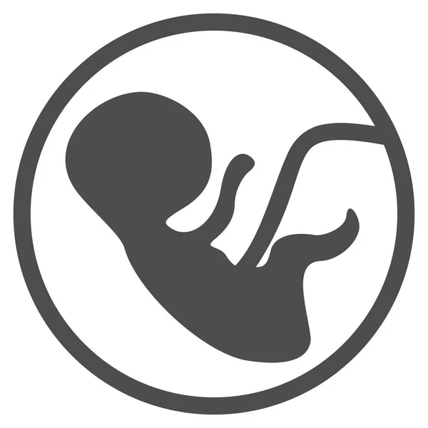 Human Embryo Flat Vector Icon — Stock Vector