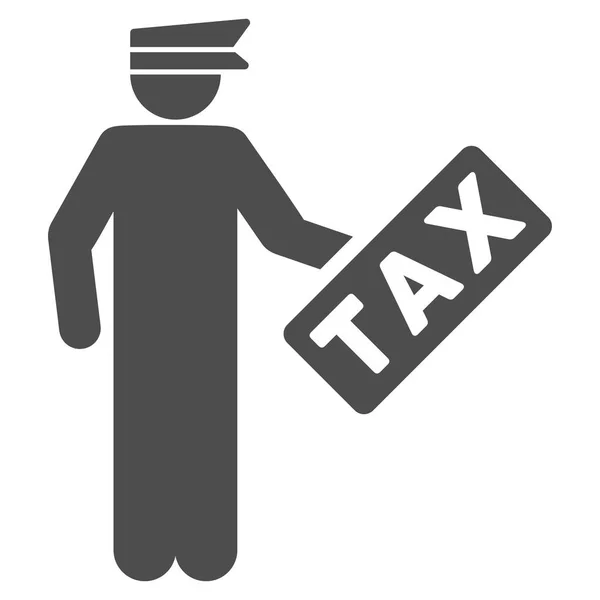 Tax Officer Flat Vector Icon — Stock Vector