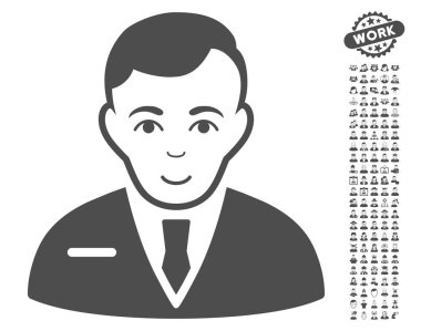 Bonus ile işadamı vektör simgesi