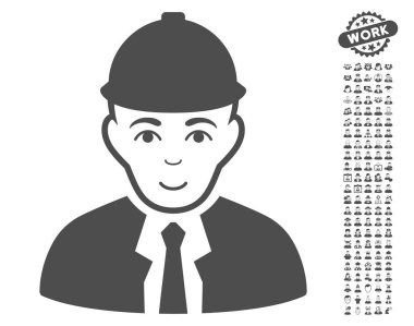 Bonus ile mühendis vektör simgesi