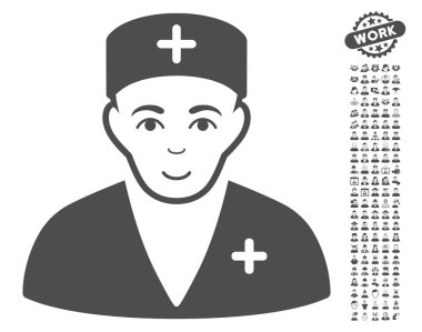 Bonus ile doktor vektör simgesi