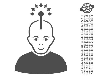 Bonus ile optik sinir arayüzü vektör simgesi
