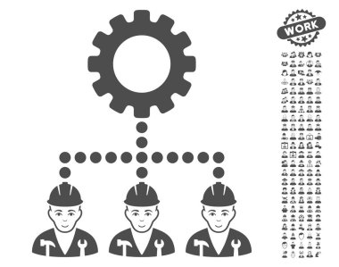 Bonus ile hizmet personeli vektör simgesi