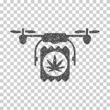 Drone esrar teslim grenli doku simgesi