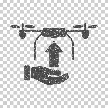 Drone el grenli doku simgesi göndermek