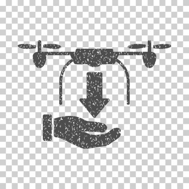 Drone el grenli doku simgesi kaldırma