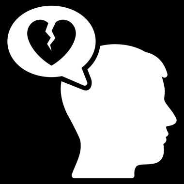 Adam düz vektör simge düşünme boşanma