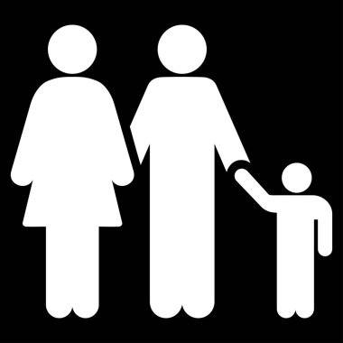 Aile düz vektör simgesi