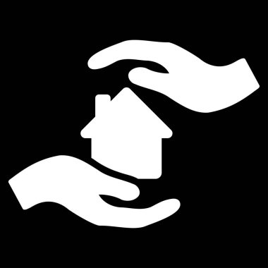 Ev bakım el düz vektör simgesi