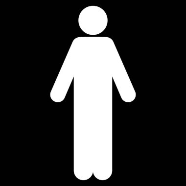 Erkek düz vektör simgesi