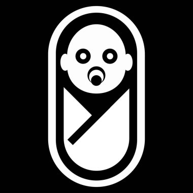 Yeni doğan düz vektör simgesi