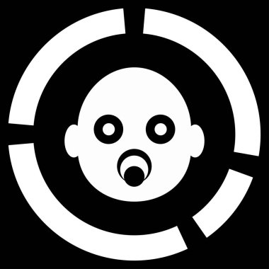 Yeni doğan diyagramı düz vektör simgesi