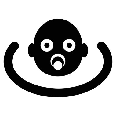 Bebek çevre düz vektör simgesi