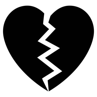 Kırık Kalp Düz Vektör Simgesi