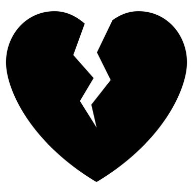Kırık Kalp Düz Vektör Simgesi