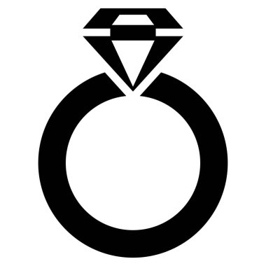 Takı yüzük düz vektör simgesi
