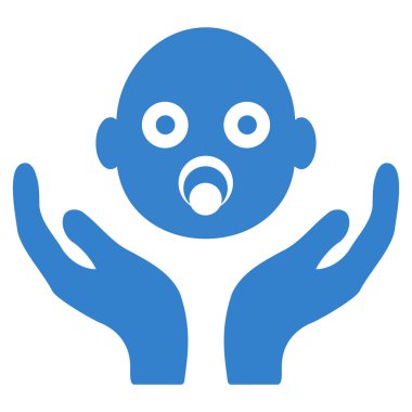 Bebek Bakım el düz vektör simgesi