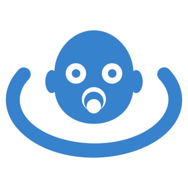 Bebek çevre düz vektör simgesi