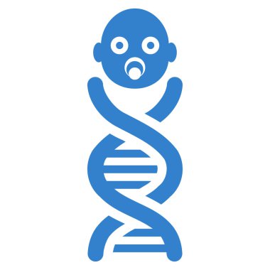 Bebek genler düz vektör simgesi