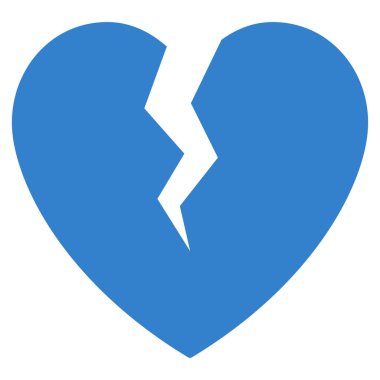 Kırık Kalp Düz Vektör Simgesi