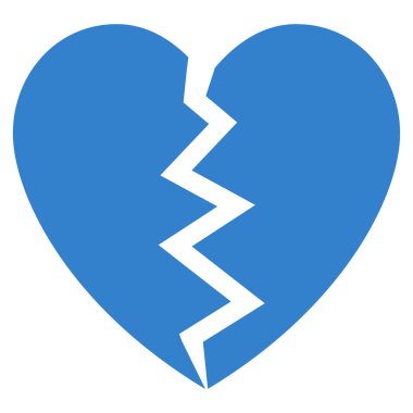 Kırık Kalp Düz Vektör Simgesi
