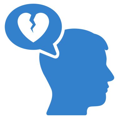 Adam düz vektör simge düşünme boşanma