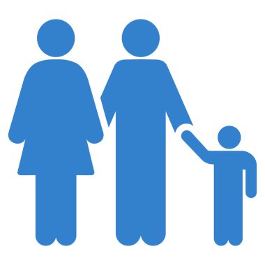 Aile düz vektör simgesi