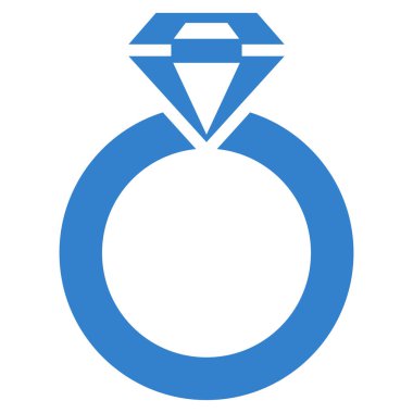 Takı yüzük düz vektör simgesi