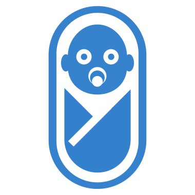 Yeni doğan düz vektör simgesi