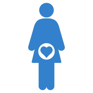 Hamile kadın düz vektör simgesi