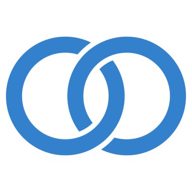 Nikah Halkaları Düz Vektör Simgesi