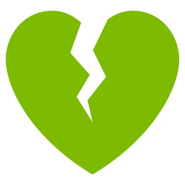 Kırık Kalp Düz Vektör Simgesi