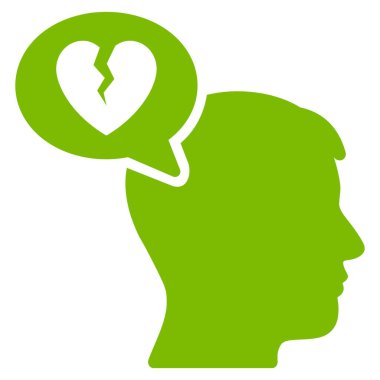 Adam düz vektör simge düşünme boşanma