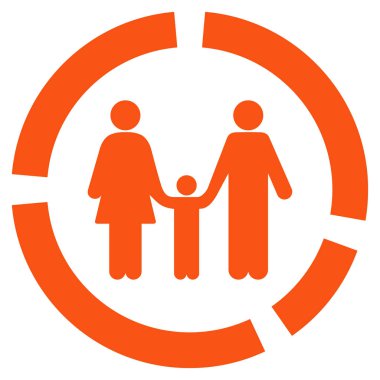 Aile diyagramı düz vektör simgesi
