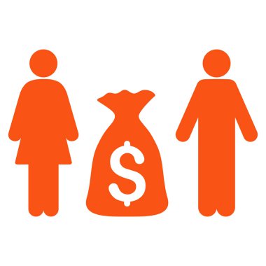 Aile para Kasası düz vektör simgesi