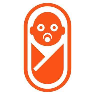 Yeni doğan düz vektör simgesi