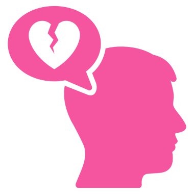 Adam düz vektör simge düşünme boşanma