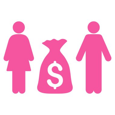 Aile para Kasası düz vektör simgesi