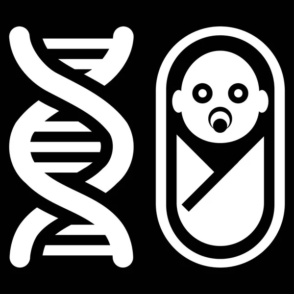 Baby Genetics Flat Vector Icon — Stock Vector