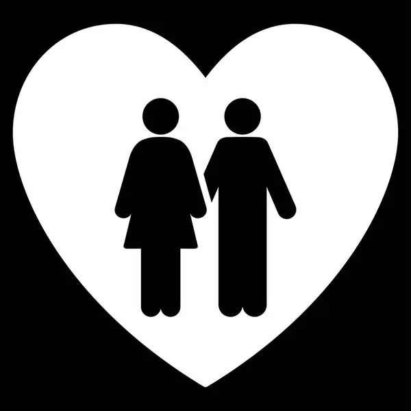 Icône vectorielle plate d'amour de famille — Image vectorielle